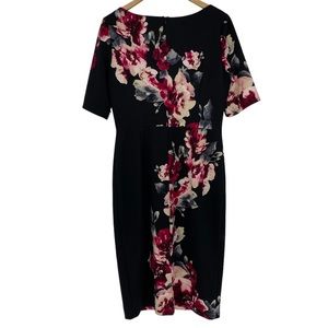 White House Black Market Black and Red Floral Mini Dress